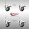 Service Caster 3 Inch 316SS Thermoplastic Rubber Swivel 1/2 Inch Stem Caster Set Lock Brake SCC SCC-SS316TSTTL20S314-TPRB-121315-4 - alternate 5